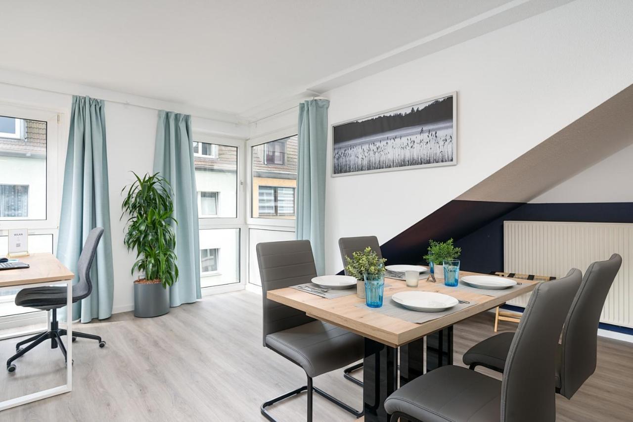 Federnest - Luxus-Studio - Kingsize Boxspringbett - Home-Office Mit Monitor Und Drucker - 11 Min Hbf Duisburg Buitenkant foto